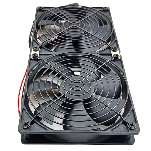 Dual Lüfter 240 mm Kühler Drehzahlregelung 3V-12V 3A 1800RPM Kühlluft Abgas Rahmen - Bild 4 von 12