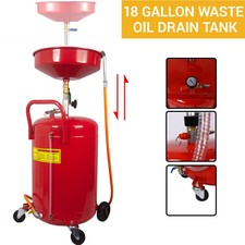 Oil Drain Waste Drain Drainer Tank Pan Caster 18 Gallon Auto Garage Air Heavy UK