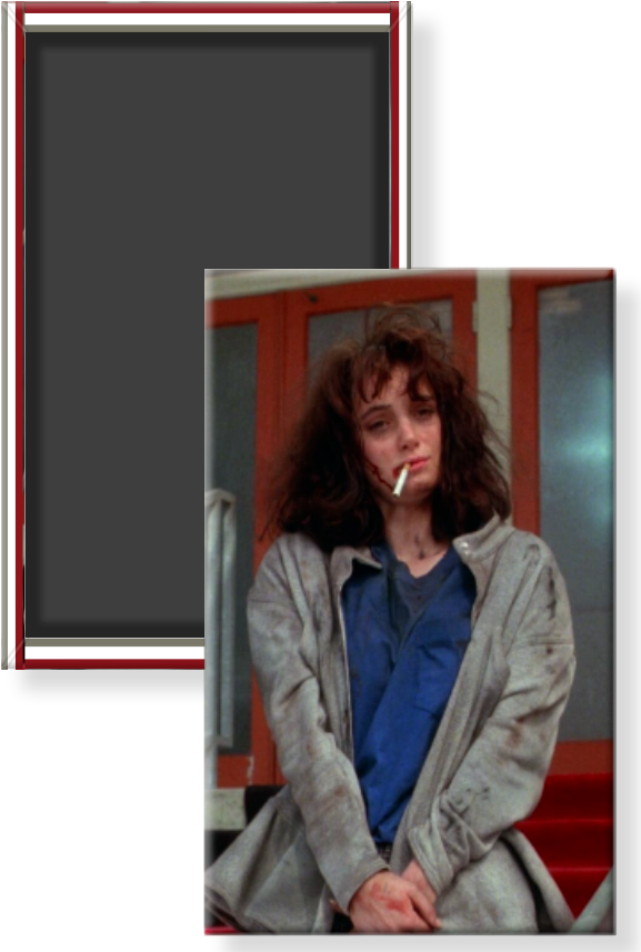 Heathers Veronica Smoking on Steps Wynona Ryder Refrigerator Magnet 2 x 3
