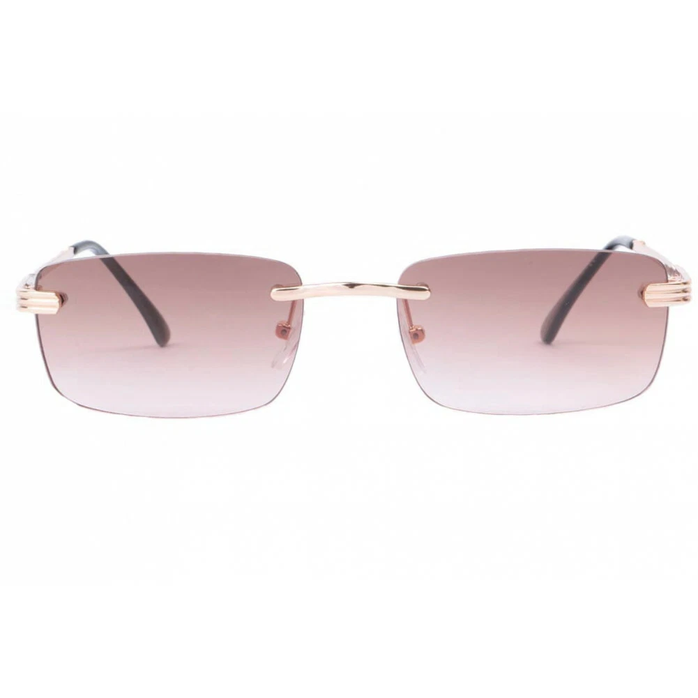 Lunette Soleil Perc es Marrons Monture Doree Classe Mucky Taille