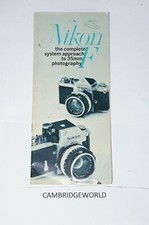 NIKON THE COMPLETE SYSTEM APPROCH to 35mm PHOTOGRAHY 28 PAGE BOOKLET by NIKON