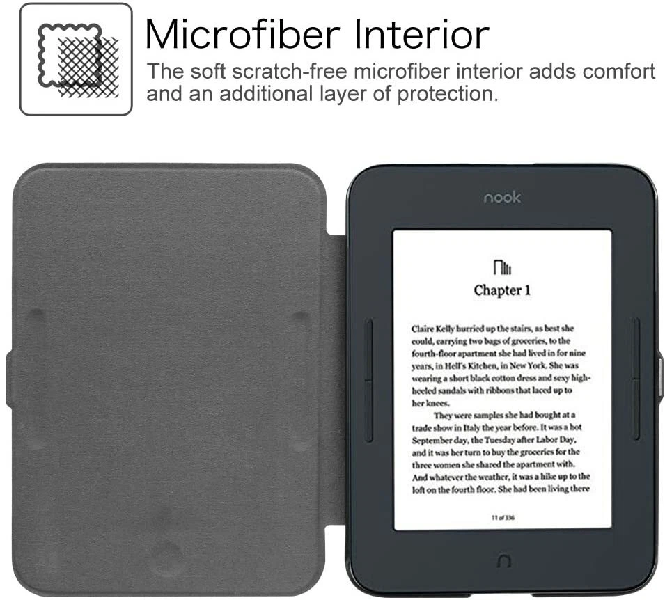 Case for Barnes and Noble Nook GlowLight 3 eReader 2017 Model BNRV520 Cover USA - Image 4 of 4