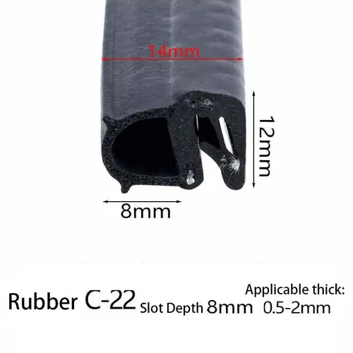 EPDM Rubber U-Shape Edge Trim Sealing Strip Car Door Guard Seal Edging Protector - Picture 35 of 64