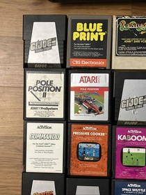 Atari 2600 Woodgrain 6 Switch Console W/ Power 25 Rare Games Remotes Tested