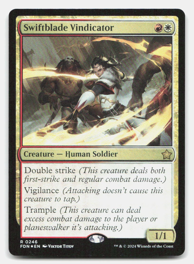 Swiftblade Vindicator 246 Rare Foundations MTG Foil NM