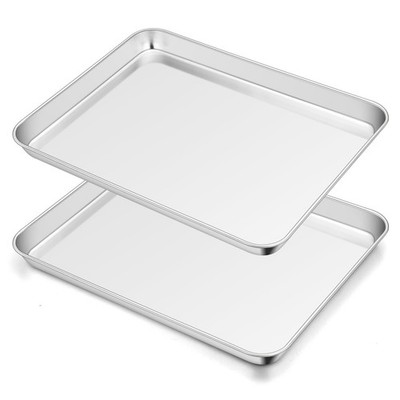 Backblech Set aus Edelstahl, 2er Pack Rechteckiges Backblech für Backen,