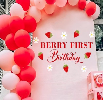 Tenelat Berry First Birthday Decal - Sweet One Party Red 