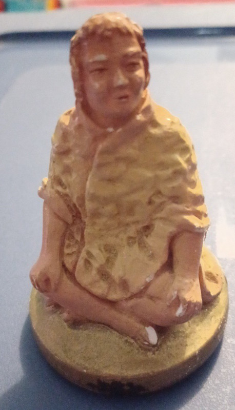 Christmas Chalkware Nativity Figurine Shepherd Made in Italy 1950s