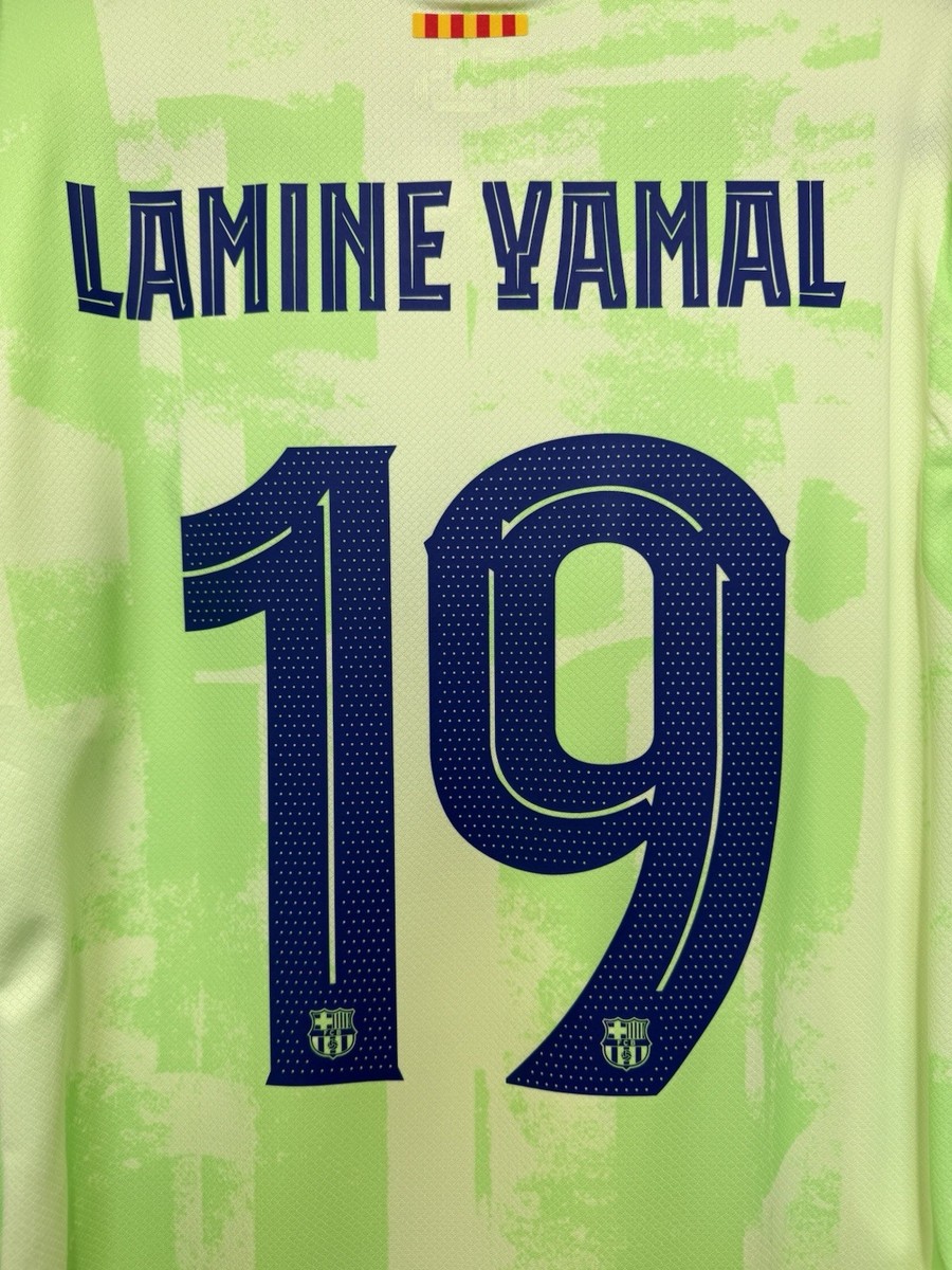 Lamine Yamal #19 Mens LARGE Nike FC Barcelona Third Super