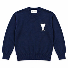 AMI Paris Ami de Coeur Navy Knit Sweater Size...