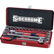 Sidchrome 1/2" Drive Socket Set (24 Pieces)