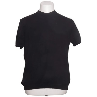 Zara, T-shirt, Größe: L, Schwarz, Einfarbig, Feinstrick, Herren #HeW
