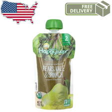 Happy Baby Organics Stage 2 Baby Food Pouches, Gluten Free, Vegan  Healthy Snac