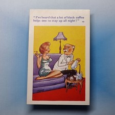 Comic Postcard C1965 Red Head Boobs Cigarette Holder Letchy Old Man Coffee TANT