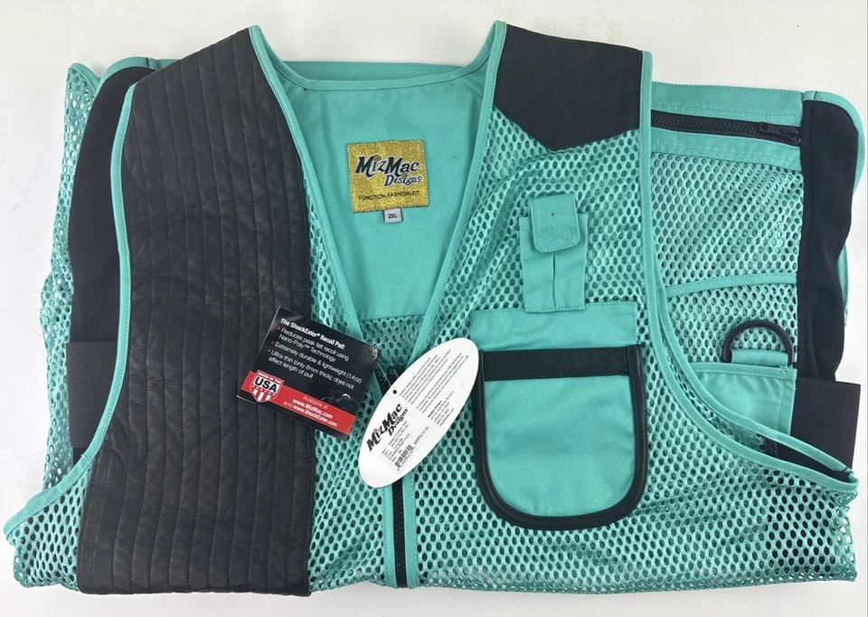 Chaleco de tiro MizMac para mujer turquesa, diestro MIZ-820-TQ-2XL Foto 3 de 4