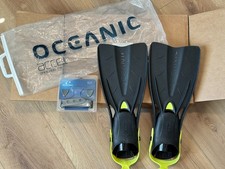 OCEANIC ACCEL OPEN HEEL SCUBA SNORKEL FINS W/COLOR KIT Perfect for Travel