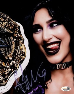 Rhea Ripley Damaged WWE Signed Autograph 8X10 Photo w/ JSA COA (See Description)