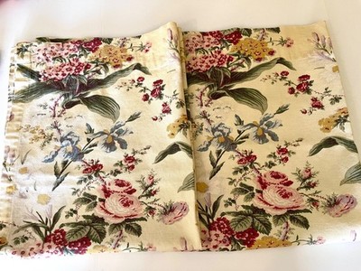 Waverly Cafe Curtains 28x35 Set of 2 Emma's Garden Cottage Core English Floral