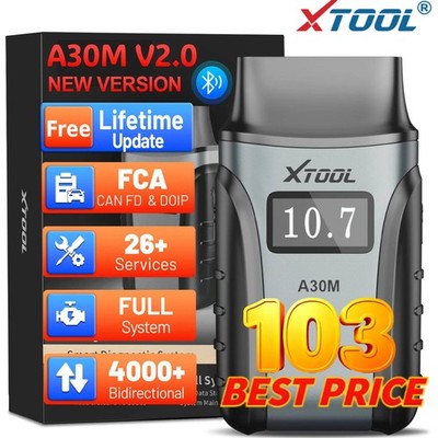 XTOOL A30M V2.0 Bidirectional OBD2 Scanner Diagnostic Tool 26+Reset Free Upgrade