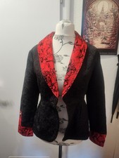 Brokat Blazer Jacke Gothic Vintage Military Sailor Rockabilly Pin Up Retro Busin