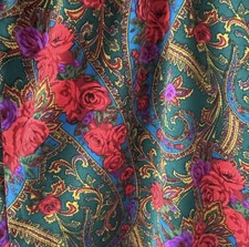 Vintage Victoria  s Secret Gold Label Satin Floral Pajama Pant Size Small