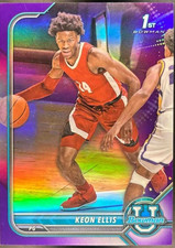 Keon Ellis 2021-22 Bowman Chrome University Purple Refractor #75    80/299