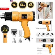 Heat Gun 1800W Variable Temp Fast Heating Nozzles Paint Removal Shrinking