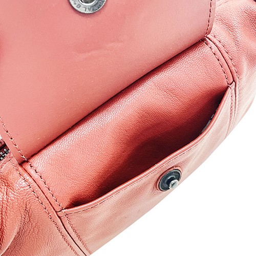 ■Authentic Longchamp Le Pliage Cuir Mini Shoulder Bag, Leather, Dusty Red, - Picture 9 of 10