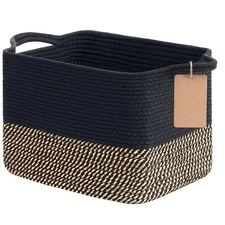 Goodpick Woven Storage Basket for Shelves Small Wicker Baskets Shoes Towel Toy S