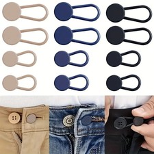 12pcs No-Sew Jean Waist Extenders   Adjustable Button Expanders for Pants - NEW