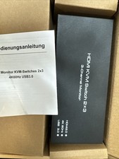 HDMI KVM Switch 3 Monitors 2 Computers 4K@60H...