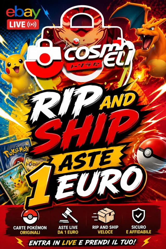 Asta carte singole e prodotti Pokemon e OnePiece ✈️
