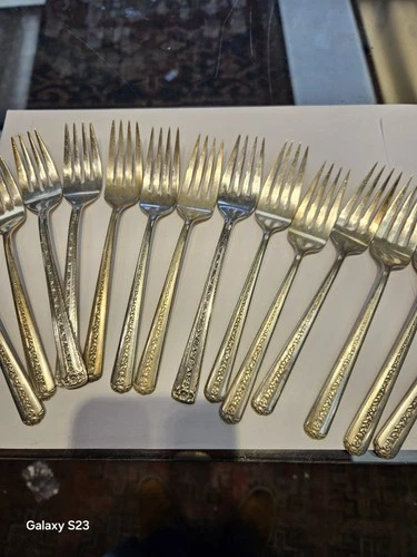 Towle Rambler Rose  fork  Sterling Silver - 23 pc weight 770 gram