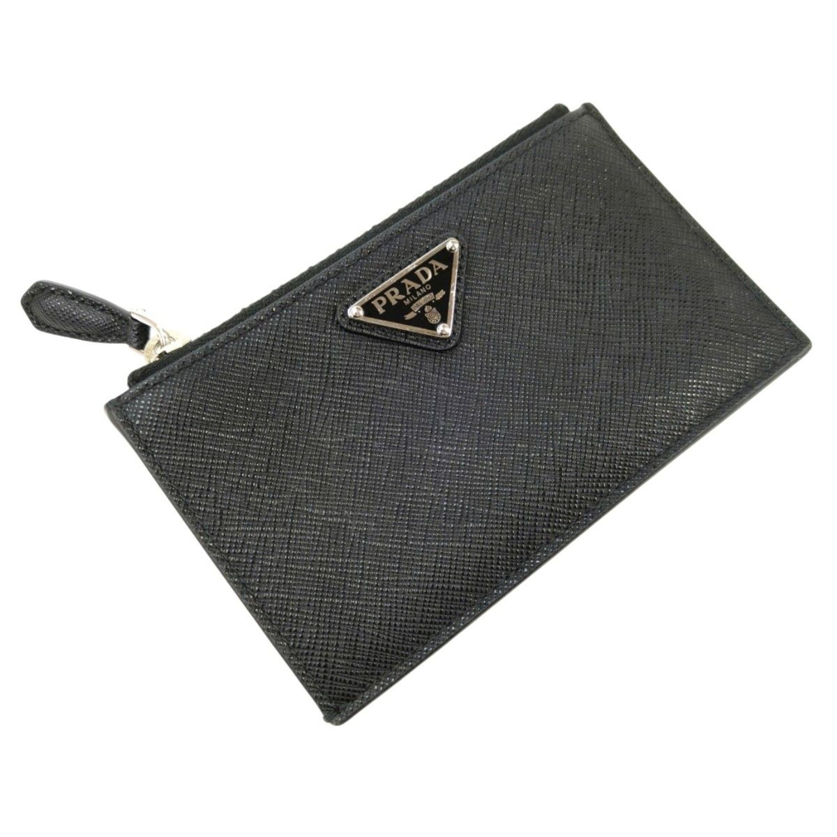Prada Black Leather Card Case Mini Wallet 13.5cm x 8cm