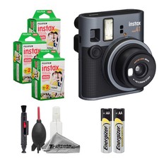 Fujifilm Instax Mini 41 Camera Black w/ 60 Mini Film  Cleaning Kit