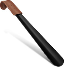 Shoe Horn Long Handle for Seniors Men Women,Metal Long Shoehorn for Boots,16.5"