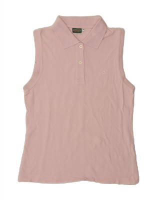 Invicta Damen ärmelloses Poloshirt UK 10 Small rosa Baumwolle BT06