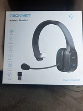 TECKNET Bluetooth Wireless Headset with Microphone for PC Trucker Bluetooth H...