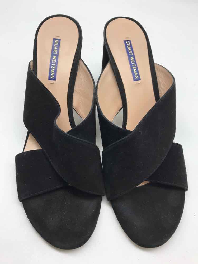 Stuart Weitzman Black Size 10.5 Slide Heels