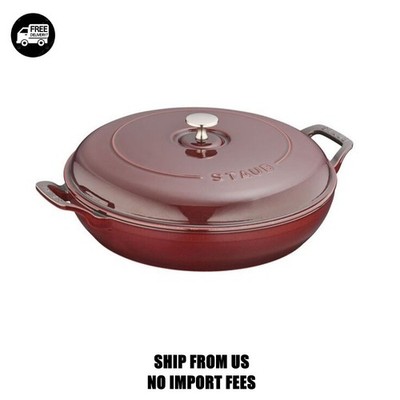 Staub Cast Iron3.5 qt, Braiser, Grenadine