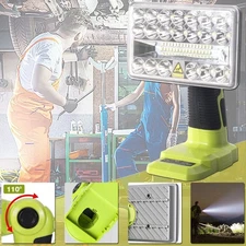 Cordless LED Work Light for Ryobi 18V Li-Ion Battery Handheld Jobsite Light 18W