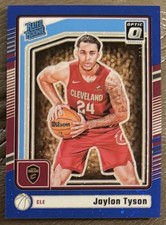 2024-25 OPTIC JAYLON TYSON CAVALIERS ROOKIE BLUE GLITTER PRIZM #7/15