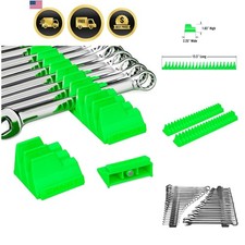 Wrench Pro - Modular Wrench Organizer For 40 Tools With Magnetic Base Green P...