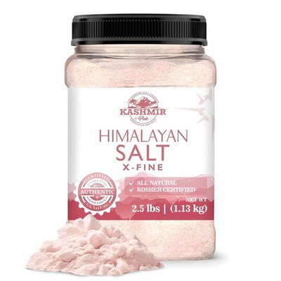 LA SALT CO Kashmir 2.5 Lbs Pink Himalayan Salt Jar, 40 Ounce (Pack of 1)