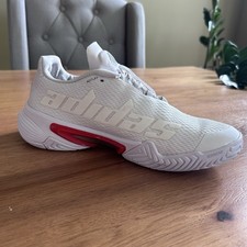 adidas Barricade Future Classic Tennis Pickle Ball Shoes Women White Red Size 5