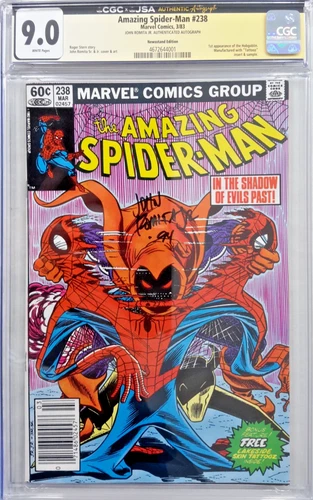 🕸AMAZING SPIDER-MAN #238 CGC 9.0*MARVEL 1983*SIGNED BY ROMITA JR*NEWSSTAND*JSA*