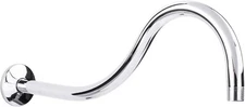 Shower Head Extension Arm by (16 inch) Assembled Length, High Arc Long Extend...