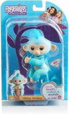 Fingerlings Baby Monkey Glitter Girl Amelia Blue and Sparkly Interactive Toy New