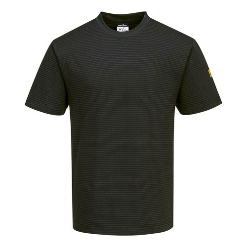 Portwest Men's Anti-Static Cotton ESD T-Shirt Lightweight Breathable Shirt -AS20 - Picture 22 of 38