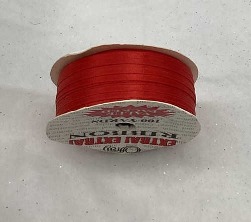 C M Offray & Son~Extra, extra Poly Satin Ribbon~1/8” W~100 Yards~Value Pack~New - Picture 6 of 7